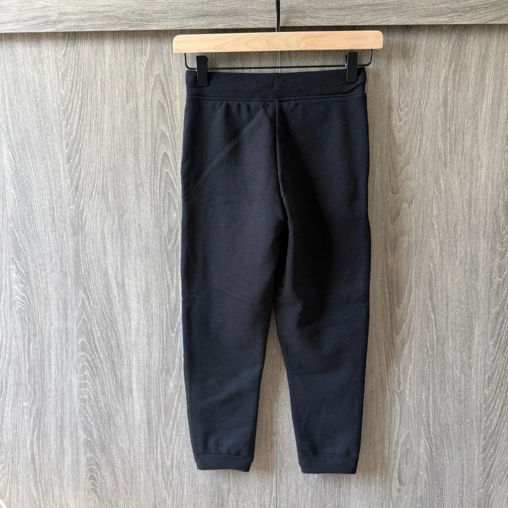 The Children's Place Fleece Jogger Sweatpants Boys 7/8 Black Blue Colorblock NWT